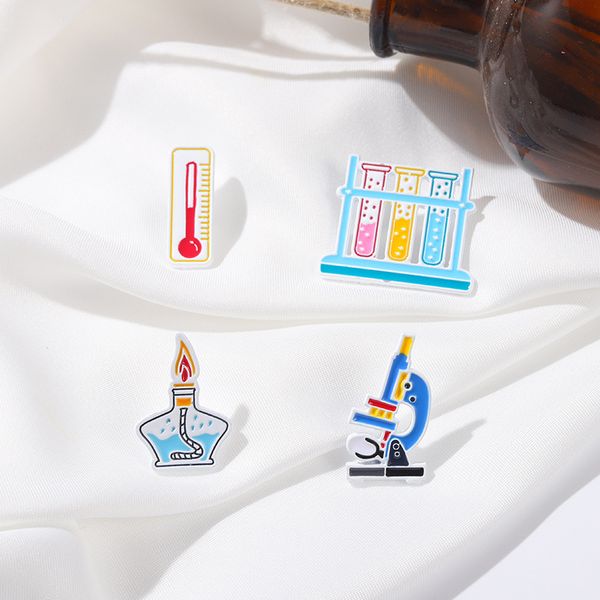 cute cartoon brooches new chemical series alloy jewelry exquisite design microscope lamp shape enamel pins gifts for women men, Gray
cute cartoon brooches new chemical series alloy jewelry exquisite design microscope lamp shape enamel pins gifts for women men, Gray