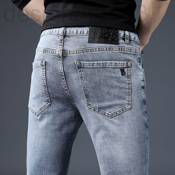men's jeans designer light luxury products in autumn of 20 slim fit small feet elastic color trend b brand 6mgm, Blue
men's jeans designer light luxury products in autumn of 20 slim fit small feet elastic color trend b brand 6mgm, Blue