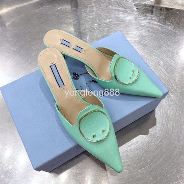 slippers high end quality spring and summer shallow mouth slippers women's high heel metal button thin baotou half drag wear, Black
slippers high end quality spring and summer shallow mouth slippers women's high heel metal button thin baotou half drag wear, Black