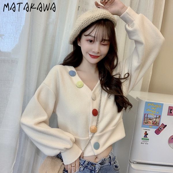 spring autumn longsleeved knitted cardigan vneck short woman sweater single breasted sweaters for women 210506, White
spring autumn longsleeved knitted cardigan vneck short woman sweater single breasted sweaters for women 210506, White