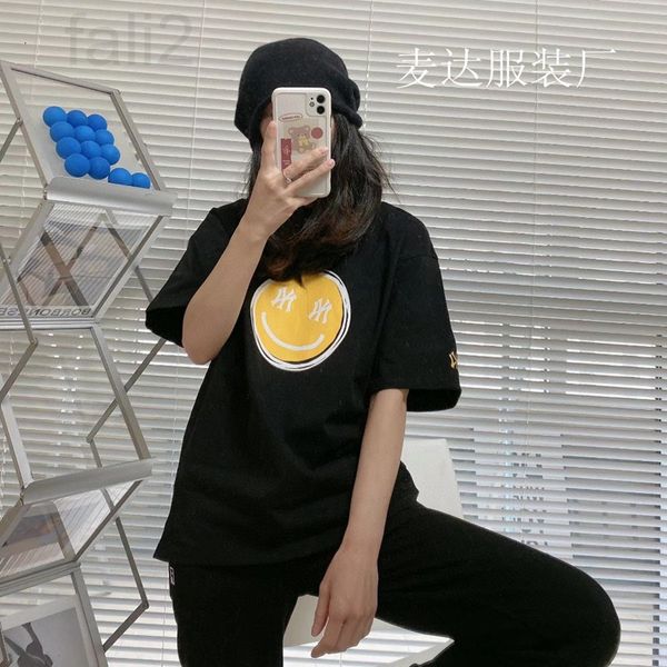 women's t-shirt designer mlb korea chao brand 22 summer new product ny smiley face printing men's and women's casual loose sh, White
women's t-shirt designer mlb korea chao brand 22 summer new product ny smiley face printing men's and women's casual loose sh, White