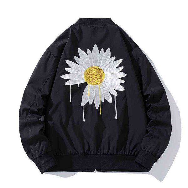 bomber jacket embroidery men women daisy flower baseball jacket fashion hip hop streetwear coat autumn winter korean clothes t220816, Black;brown
bomber jacket embroidery men women daisy flower baseball jacket fashion hip hop streetwear coat autumn winter korean clothes t220816, Black;brown
