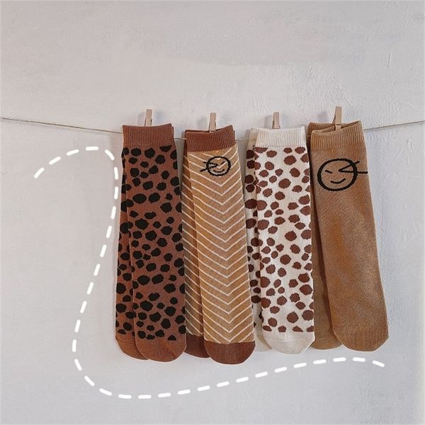 enkelibb 4pcs european and american style fashion kids leopard pattern socks smile face kids children size socks lj201216, Pink;yellow
enkelibb 4pcs european and american style fashion kids leopard pattern socks smile face kids children size socks lj201216, Pink;yellow