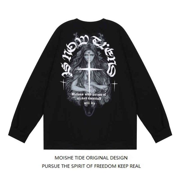 moishe tide european and american fashion brand high street angel print round neck sweater men's loose ins hip-hop couple jacket, Black
moishe tide european and american fashion brand high street angel print round neck sweater men's loose ins hip-hop couple jacket, Black