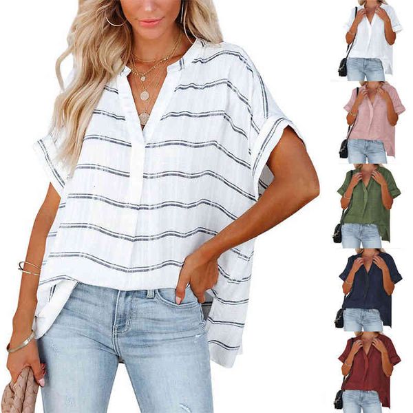 women's polos 2022 summer short sleeve thin v-neck pullover shirt loose r2tc, White
women's polos 2022 summer short sleeve thin v-neck pullover shirt loose r2tc, White