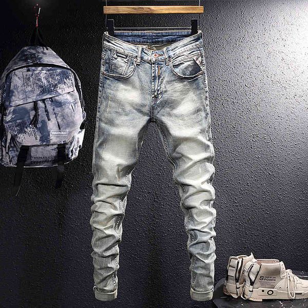 men's jeans fashionable men's fashion brand used elastic slim legged jeans korean style trend versatile small straight tube 26tt, Blue
men's jeans fashionable men's fashion brand used elastic slim legged jeans korean style trend versatile small straight tube 26tt, Blue