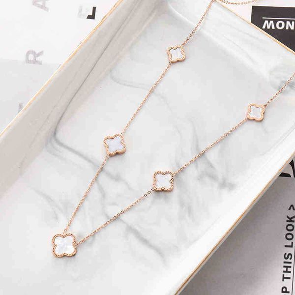 selling steel clover rose gold non fading fashion light luxury niche dign necklace, Black
selling steel clover rose gold non fading fashion light luxury niche dign necklace, Black