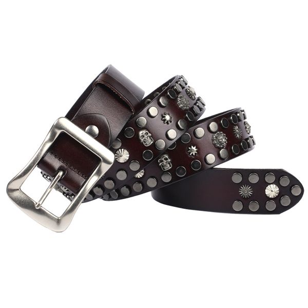 men's designer belts premium luxury studded punk style leather metal belt black double smooth buckle personality belt original design f, Black;brown
men's designer belts premium luxury studded punk style leather metal belt black double smooth buckle personality belt original design f, Black;brown