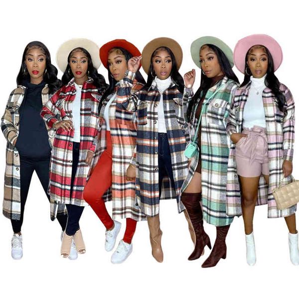 yy6560 women's tweed coat autumn and winter fashion lapel long plaid casual jacket, Black
yy6560 women's tweed coat autumn and winter fashion lapel long plaid casual jacket, Black