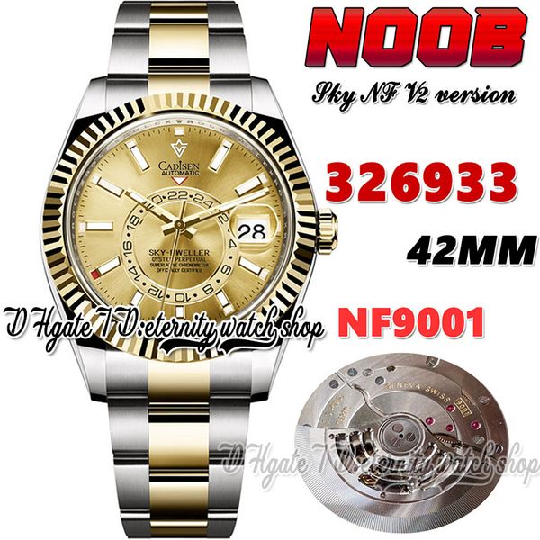 n v2 42mm sky nn326933 a9001 complication calendar automatic mens watch fluted bezel gold dial stick markers two tone 904l stainless bracele, Slivery;brown
n v2 42mm sky nn326933 a9001 complication calendar automatic mens watch fluted bezel gold dial stick markers two tone 904l stainless bracele, Slivery;brown