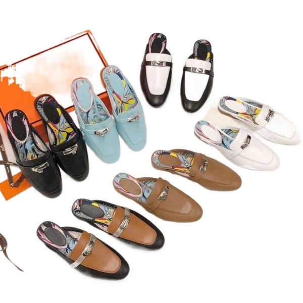 luxury designer oz mules slippers genuine leather sandals princetown kelly metal chain shoe women loafers classic lady slipper size 34-42, Black
luxury designer oz mules slippers genuine leather sandals princetown kelly metal chain shoe women loafers classic lady slipper size 34-42, Black