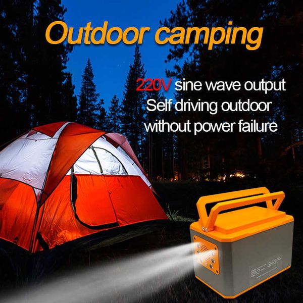 Image of Portable outdoor mobile power 500W large capacity 220v self-driving travel backup battery generator