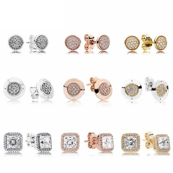 new 100% 925 sterling silver & rose gold color forever stud earrings with clear for women original fine jewelry gifts2755, Black
new 100% 925 sterling silver & rose gold color forever stud earrings with clear for women original fine jewelry gifts2755, Black