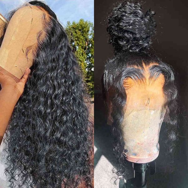 inch lace frontal wig water wave xx front human hair wigs deep curly glueless virgin brazilian for women 220606, Black
inch lace frontal wig water wave xx front human hair wigs deep curly glueless virgin brazilian for women 220606, Black
