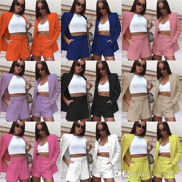 2022 women two piece pants set outfits autumn fashion turn down blazer coat and shorts with belt business office suits, White
2022 women two piece pants set outfits autumn fashion turn down blazer coat and shorts with belt business office suits, White