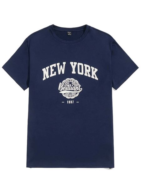 men logo & letter graphic tee h47z#, White;black