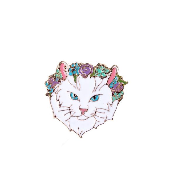 nice white cat brooches funny animal pins rose wreath enamel brooch for girls cartoon metal gold plated badges denim shirt gift bag accessor, Gray
nice white cat brooches funny animal pins rose wreath enamel brooch for girls cartoon metal gold plated badges denim shirt gift bag accessor, Gray