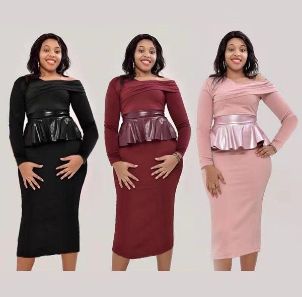 dress ethnic clothing african traditional with skirt 2 pieces set long sleeve black color leather aa, Red
dress ethnic clothing african traditional with skirt 2 pieces set long sleeve black color leather aa, Red