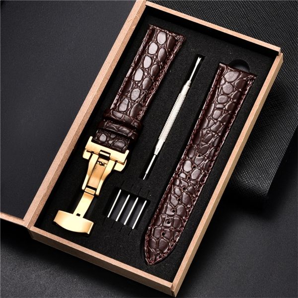 luxury pattern watchband leather straps 18mm 20mm 22mm 24mm with stainless steel automatic clasp wristwatch band 220507, Black;brown
luxury pattern watchband leather straps 18mm 20mm 22mm 24mm with stainless steel automatic clasp wristwatch band 220507, Black;brown