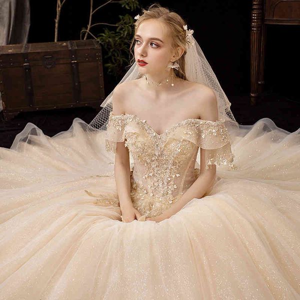 ball gown wedding dresses high grade main wedding dress style tailing temperament bride french light forest department super fairy dream sta, White
ball gown wedding dresses high grade main wedding dress style tailing temperament bride french light forest department super fairy dream sta, White