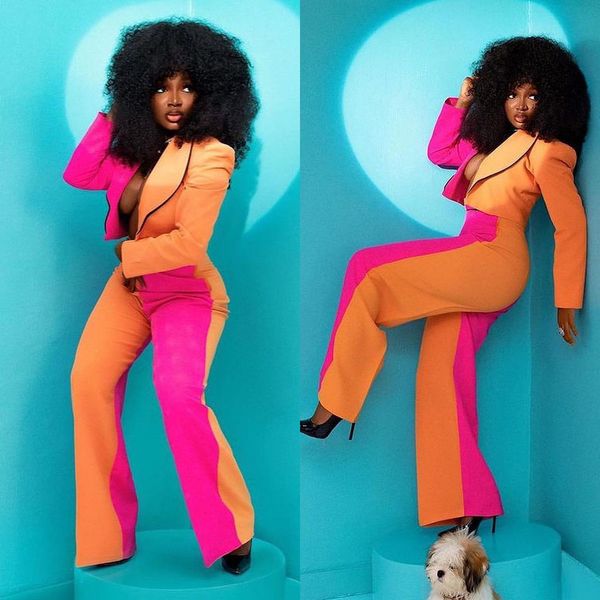 summer color matching pants suits two piece set 2022 high waist ladies blazer jacket business attire, Black;red
summer color matching pants suits two piece set 2022 high waist ladies blazer jacket business attire, Black;red