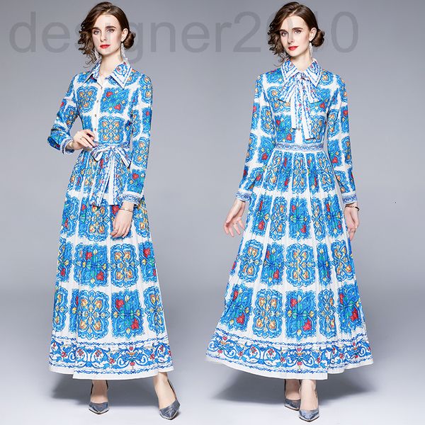 women's tracksuits designer --new lapel long sleeve shirt pleated skirt printed fashion dress hj90, Gray
women's tracksuits designer --new lapel long sleeve shirt pleated skirt printed fashion dress hj90, Gray