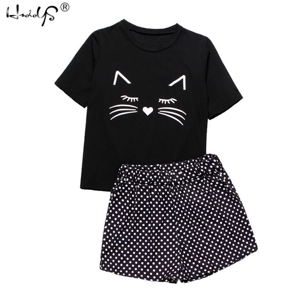 womens homewear cute cartoon printed pajamas set casual short sleeve t-shirt sleepwear nightwear set summer pyjama for women set 220421, Black;red
womens homewear cute cartoon printed pajamas set casual short sleeve t-shirt sleepwear nightwear set summer pyjama for women set 220421, Black;red