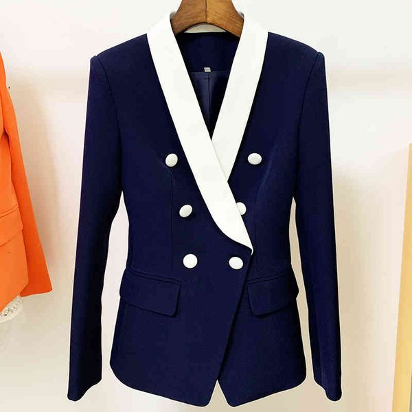women's suits & blazers 2022 women's jacket fashion lion head metal button double row contrast green fruit collar suit lfbx, White;black
women's suits & blazers 2022 women's jacket fashion lion head metal button double row contrast green fruit collar suit lfbx, White;black