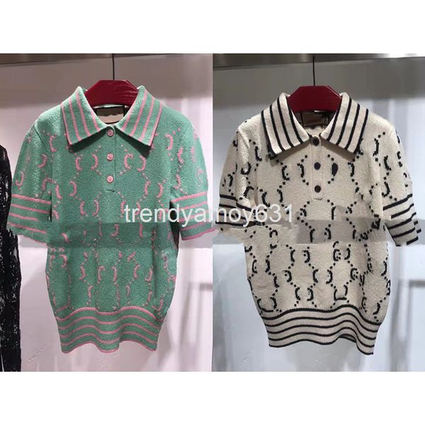 women's knits & tees early spring style temperament pullover polo collar button straight tube female letter rhombic check short sleeve, White
women's knits & tees early spring style temperament pullover polo collar button straight tube female letter rhombic check short sleeve, White