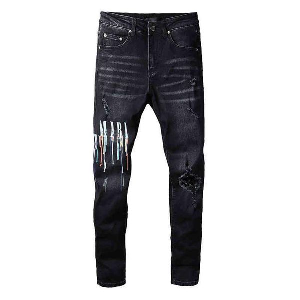 designer men jeans amirs pants trend amirs spray painted colorful letter hole patch elastic tight legged jeans #830 82np2074, Blue
designer men jeans amirs pants trend amirs spray painted colorful letter hole patch elastic tight legged jeans #830 82np2074, Blue