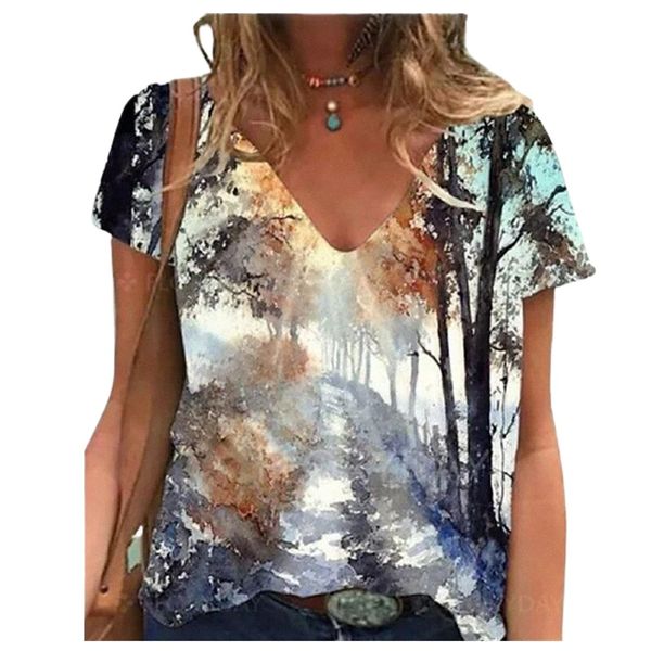 women's abstract 3d printed painting t shirt floral 3d print v neck basic blue pink rainbow a8xz#, White
women's abstract 3d printed painting t shirt floral 3d print v neck basic blue pink rainbow a8xz#, White