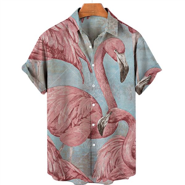 summer shirts for men hawaiian 3d animal pink flamingo print short sleeved oversized harajuku beach flower blouses 220606, White;black
summer shirts for men hawaiian 3d animal pink flamingo print short sleeved oversized harajuku beach flower blouses 220606, White;black