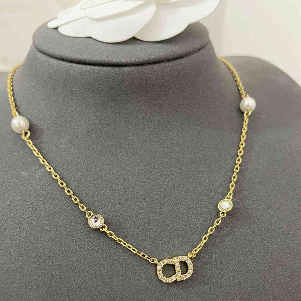 d home new pearl diamond inlaid letter simple 2022 luxury brand fashion design versatile necklace, Silver
d home new pearl diamond inlaid letter simple 2022 luxury brand fashion design versatile necklace, Silver