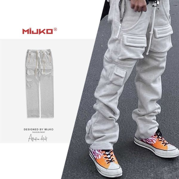 men's pants [autumn and winter new high street multi pocket heavy industrial guard pants vibe style drawstring casual pants trend, Black
men's pants [autumn and winter new high street multi pocket heavy industrial guard pants vibe style drawstring casual pants trend, Black