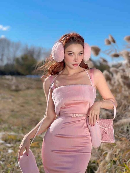 casual dresses vintage original pink dudu and cute fur edge satin slim dress husv, Black;gray
casual dresses vintage original pink dudu and cute fur edge satin slim dress husv, Black;gray