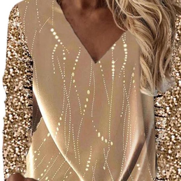 women's blouses & shirts long sleeve women blouse sequined glitter fashion patchwork sequins shiny print club wear, White
women's blouses & shirts long sleeve women blouse sequined glitter fashion patchwork sequins shiny print club wear, White