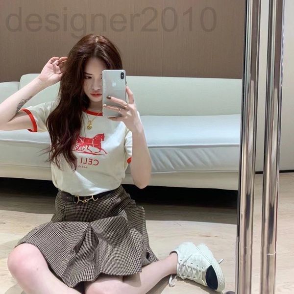 women's t-shirt designer c family 2022 spring and summer new couple classic french carriage letter printing contrast color round neck s, White
women's t-shirt designer c family 2022 spring and summer new couple classic french carriage letter printing contrast color round neck s, White