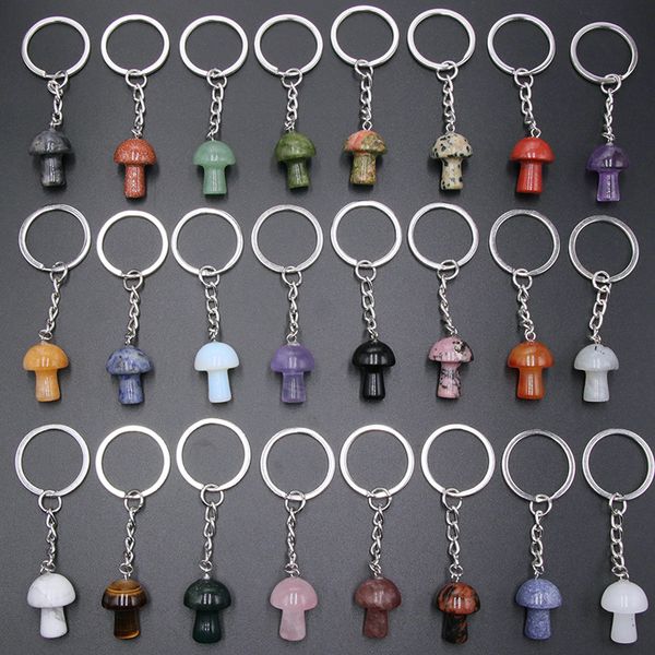 mini mushroom statue key rings chains tiger's eye amethyst rose quartz charms keychains healing crystal keyrings, Slivery;golden
mini mushroom statue key rings chains tiger's eye amethyst rose quartz charms keychains healing crystal keyrings, Slivery;golden
