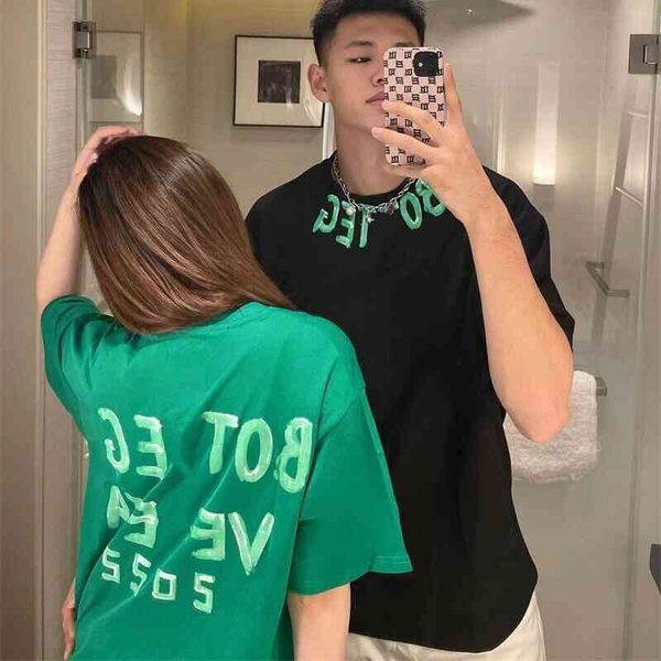 women's t-shirt spring and summer bv green neckline back h-painted printing fashion br men's women's short sleeve large t-shi, White
women's t-shirt spring and summer bv green neckline back h-painted printing fashion br men's women's short sleeve large t-shi, White