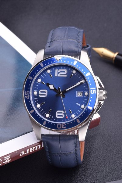 men's watch ceramic bezel leather strap automatic movement, Slivery;brown 
men's watch ceramic bezel leather strap automatic movement, Slivery;brown