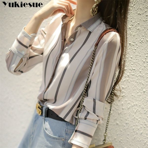 summer long sleeve striped women s shirt blouse for women blusas womens and blouses chiffon shirts ladie s plus size 210412, White
summer long sleeve striped women s shirt blouse for women blusas womens and blouses chiffon shirts ladie s plus size 210412, White