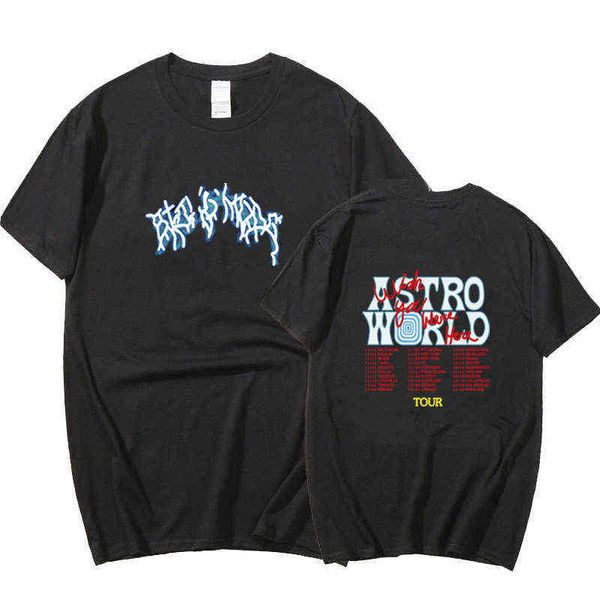 rapper scott astroworld t-shirt fashion men's and women's short sleeved top, White;black
rapper scott astroworld t-shirt fashion men's and women's short sleeved top, White;black