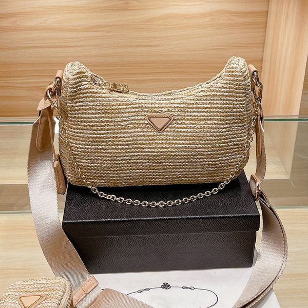 designer raffia straw crossbody shoulder bag women luxurys designers bags knitting underarm handbags woman half moon handbag with coin purs
designer raffia straw crossbody shoulder bag women luxurys designers bags knitting underarm handbags woman half moon handbag with coin purs