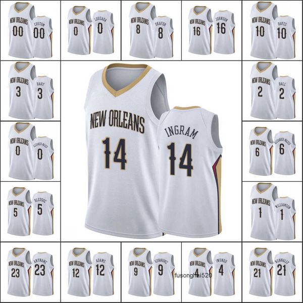 men new orleans pelicans''zion williamson brandon ingram lonzo ball eric bledsoe custom white association jersey, Black
men new orleans pelicans''zion williamson brandon ingram lonzo ball eric bledsoe custom white association jersey, Black