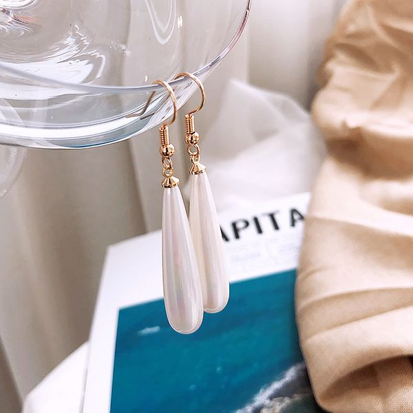 real gold plating advanced french pearl water drop long earrings simple earrings romantic charming classic retro eardrop, Golden
real gold plating advanced french pearl water drop long earrings simple earrings romantic charming classic retro eardrop, Golden