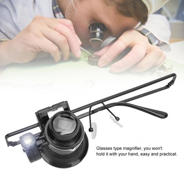 20x glasses type monocular eye magnifier magnifying glass loupe with led light jewelry watch repair tool accessory watchmaker 220617
20x glasses type monocular eye magnifier magnifying glass loupe with led light jewelry watch repair tool accessory watchmaker 220617