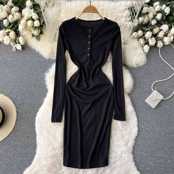 casual dresses spring solid color french minority temperament design sense knitted dress women's long sleeve hip wrap skirt fashion bhf, Black;gray
casual dresses spring solid color french minority temperament design sense knitted dress women's long sleeve hip wrap skirt fashion bhf, Black;gray