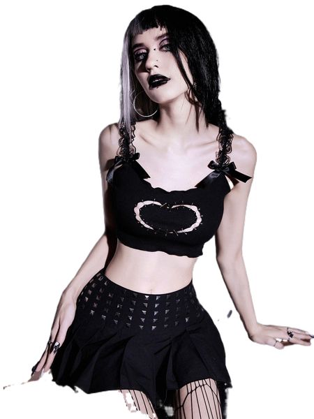 contrast lace crop cami 312b#, White