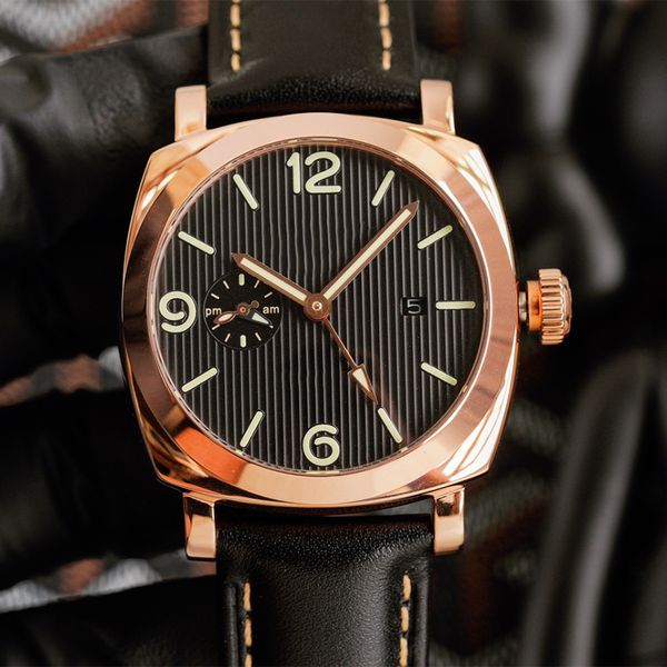 mens watches 45mm automatic mechanical watch sapphire leather strap waterproof design montre de luxe fashion wristwatch, Slivery;brown
mens watches 45mm automatic mechanical watch sapphire leather strap waterproof design montre de luxe fashion wristwatch, Slivery;brown