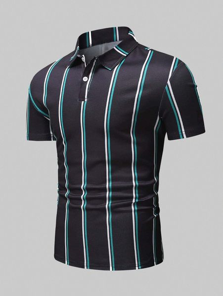 men vertical striped polo shirt e7gl#, White;black
men vertical striped polo shirt e7gl#, White;black